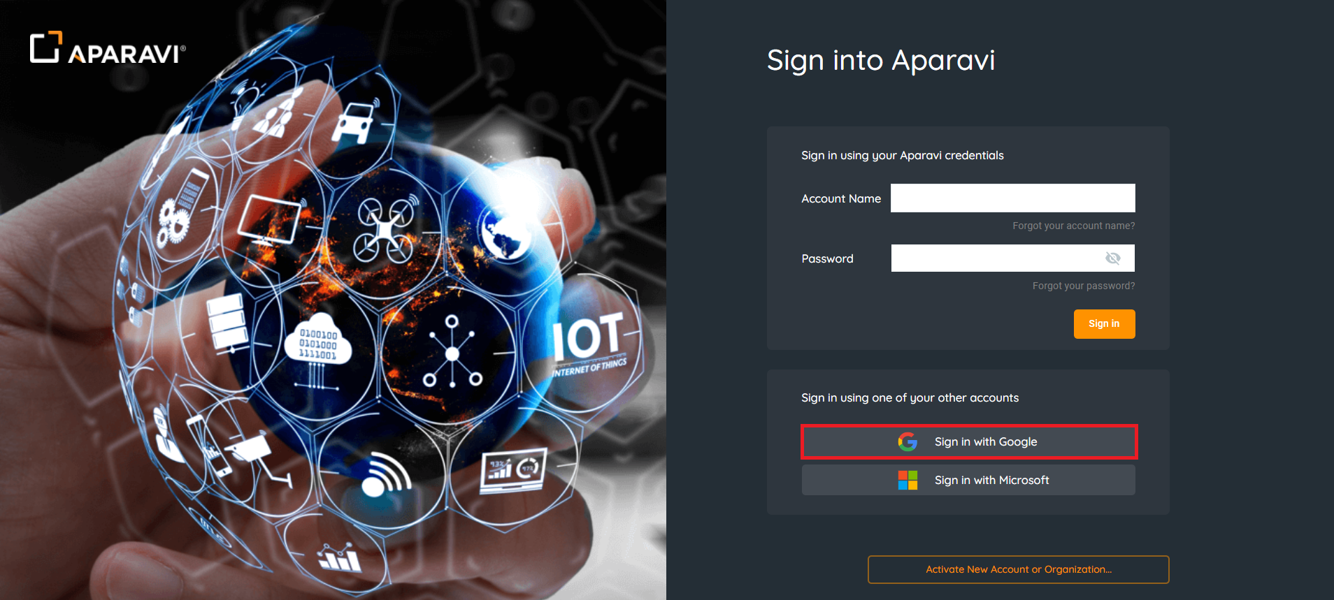 Google SSO Login – Aparavi Support